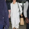 Buy Zendaya JFK International Airport NYC Light Grey Coat 