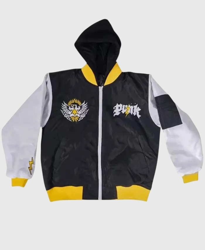 CM Punk WWE SmackDown Black and White Nexus Bomber Jacket