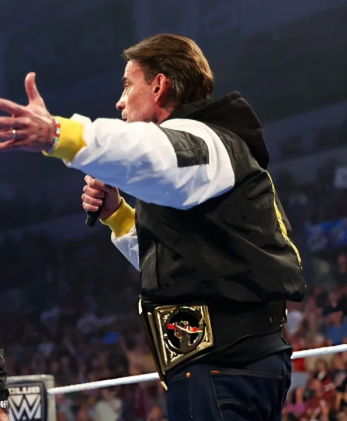 CM Punk WWE SmackDown Black and White Nexus Jacket