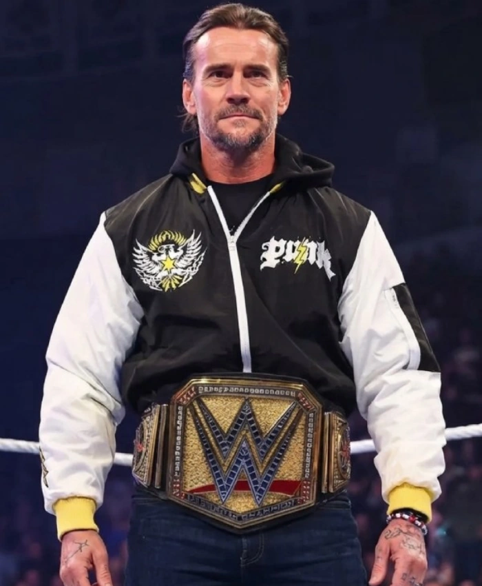 CM Punk WWE SmackDown Nexus Hooded Bomber Jacket