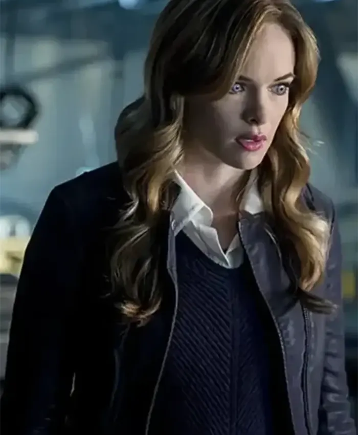 Caitlin Snow TV Series The Flash Season 03 Danielle Panabaker Purple Leather Jacket