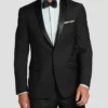 Calvin Klein Mens Black Modern Fit Tuxedo 