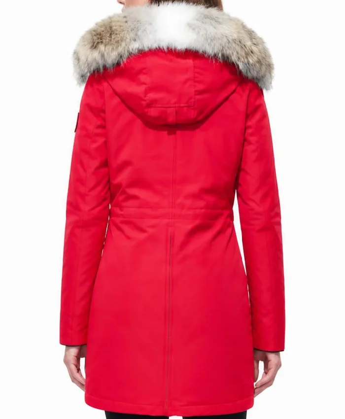 Canada Goose Red Fur Jacket Women