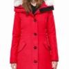 Canada Goose Red Fur Jacket Womens