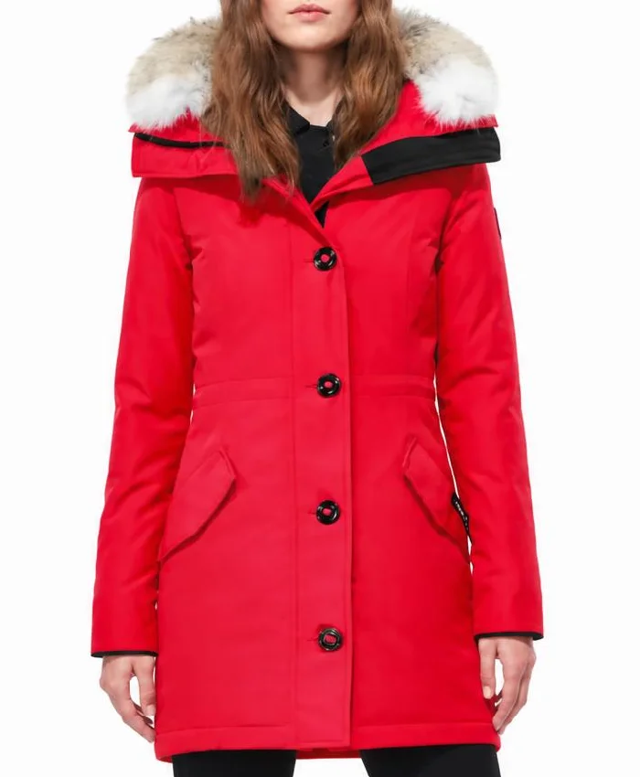 Canada Goose Red Fur Jacket Womens
