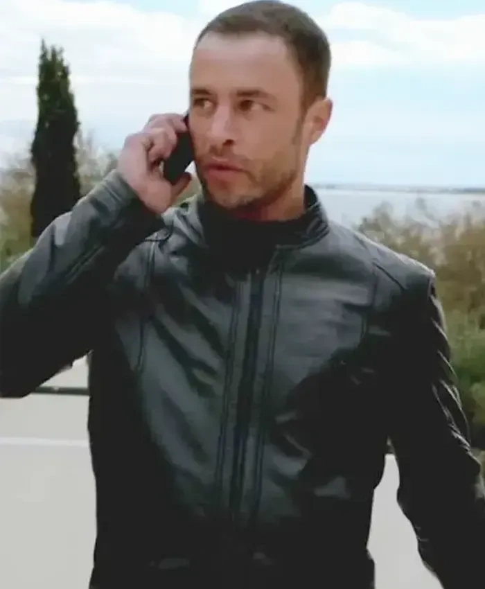 Candice Renoir Raphael Lenglet Leather Black Jacket