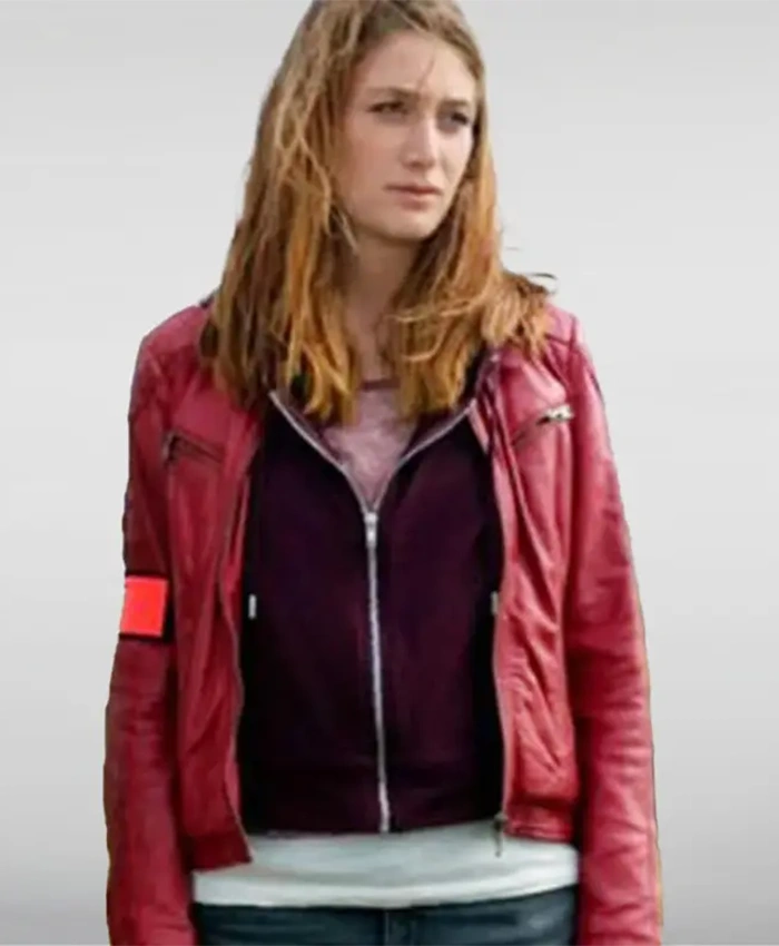 Candice Renoir Samira Lachhab Leather Red Jacket