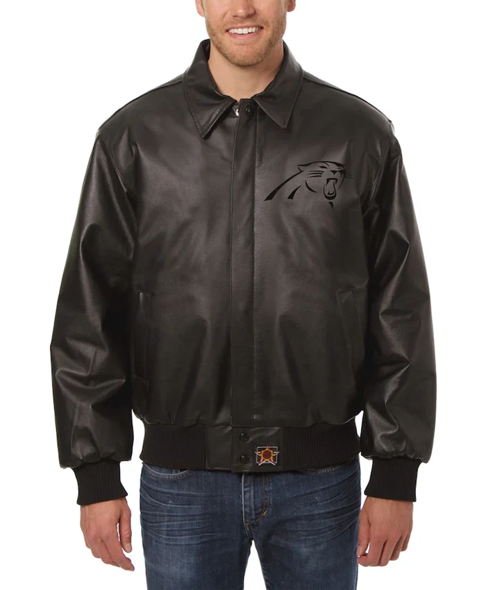 Carolina Panthers Leather Jacket - Image 4