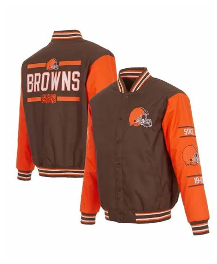 Caspian Cleveland Browns Full-Snap Varsity Jacket