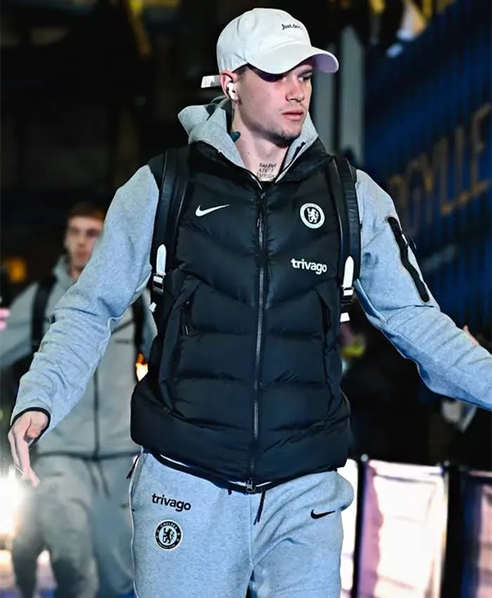 Chelsea F.C Black Puffer Vest