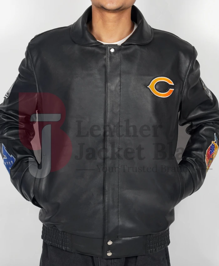 Chicago Bears Leather Jacket - Image 2