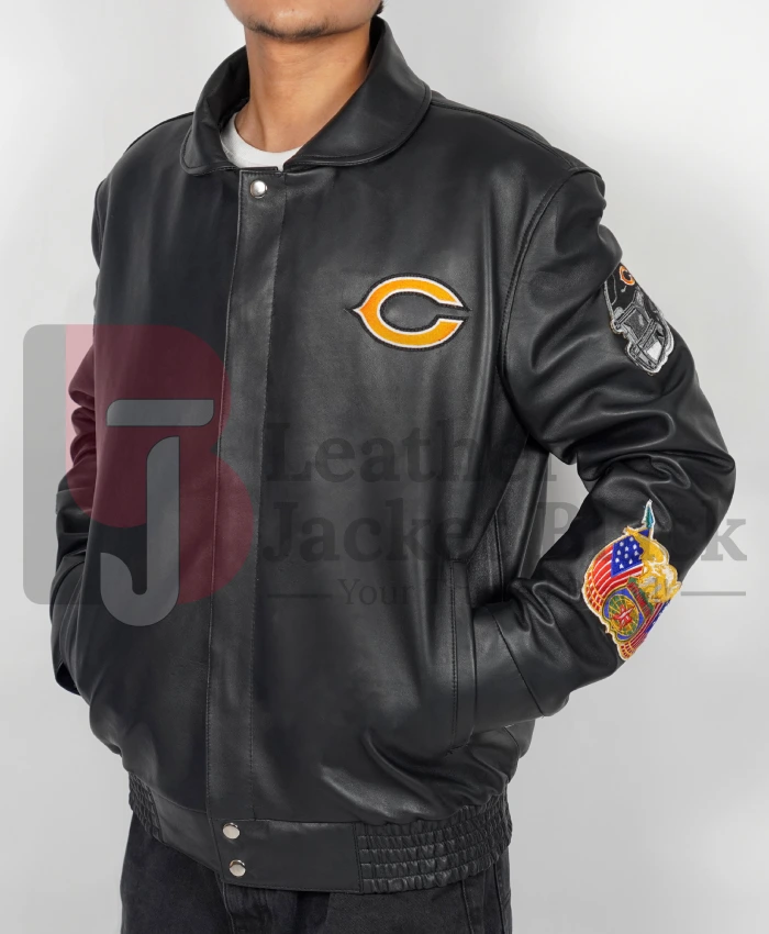 Chicago Bears Leather Jacket - Image 3