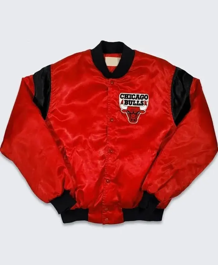 Chicago Bulls 80s NBA Red Varsity Jacket
