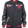Chicago Bulls NBA Retro Varsity Jacket Black
