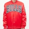 Chicago Bulls Red Big Logo Varsity Jacket