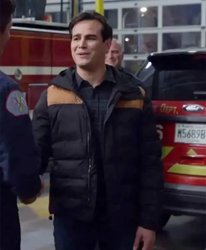 Chicago Fire Blake Gallo Puffer Black Jacket