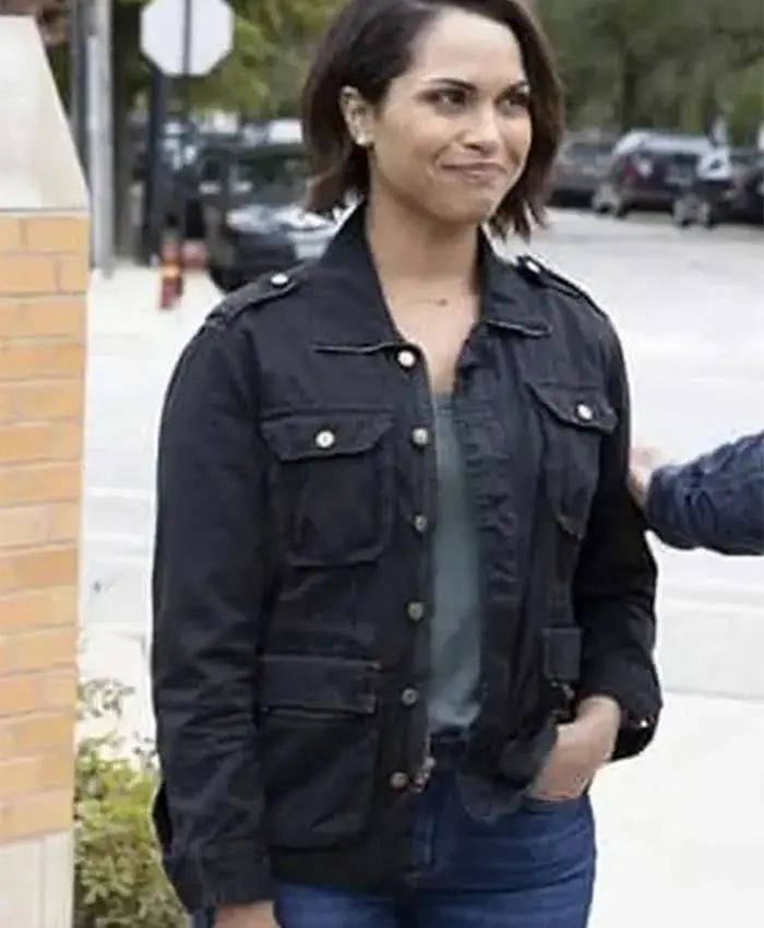 Chicago Fire Monica Raymund Black Jacket