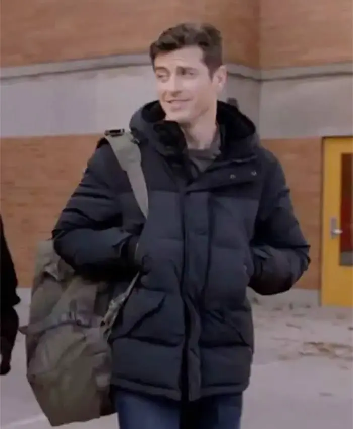 Chicago Fire S12 Jake Lockett Black Puffer Jacket