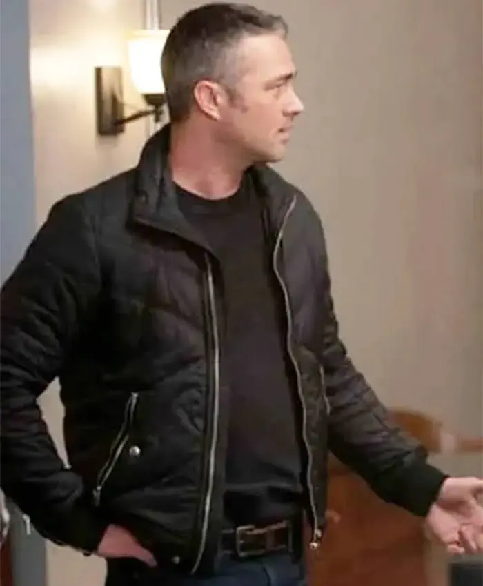 Chicago Fire Taylor Kinney Black Bomber Jacket