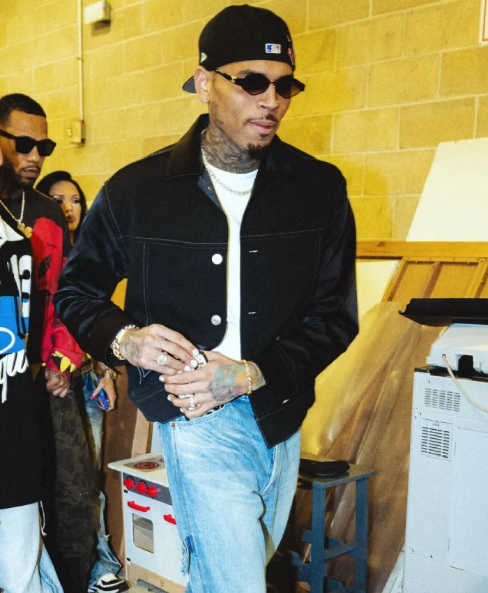 Chris Brown Boston Black Denim Jacket