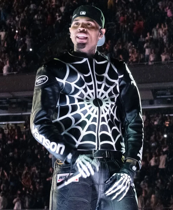 Chris Brown Vanson Leathers x Supreme Jacket For Sale