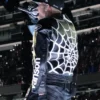 Chris Brown Vanson Leathers x Supreme Spider Man Black Jacket