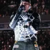 Chris Brown Vanson Leathers x Supreme Spider Man Jacket For Sale