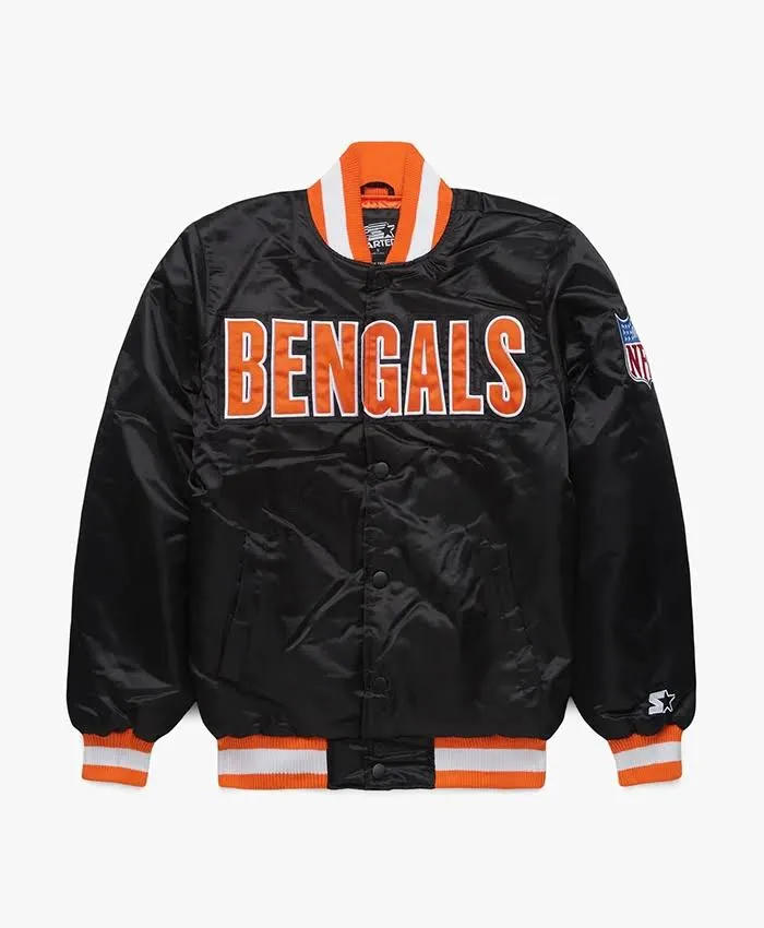 Cincinnati Bengals Homage X Starter Blackout Varsity Jacket