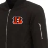 Cincinnati Bengals NFL Pro Line Full-Zip Lightweight Black Bomber Jacket