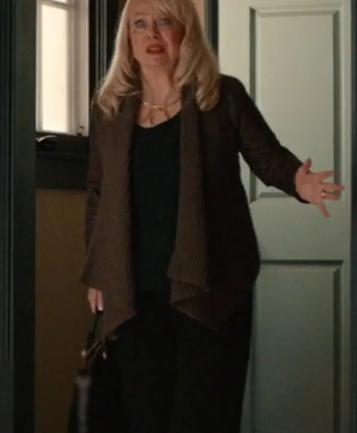 Clipped 2024 Jacki Weaver Brown Leather Jacket