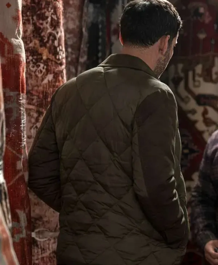 Colin Glass CIA TV Series Season 01 Tom Ellis Green and Brown Quilted Jacket