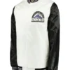Colorado Rockies The Legend White And Black Satin Varsity Jacket