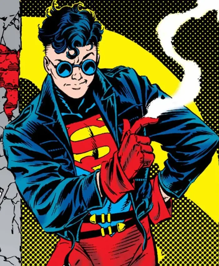 Comic Kon El Superboy Conner Kent Black Leather Jacket
