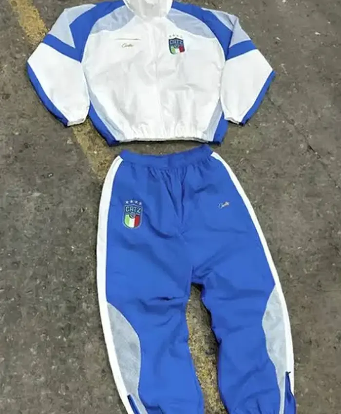 Corteiz Italy Blue And White Tracksuit