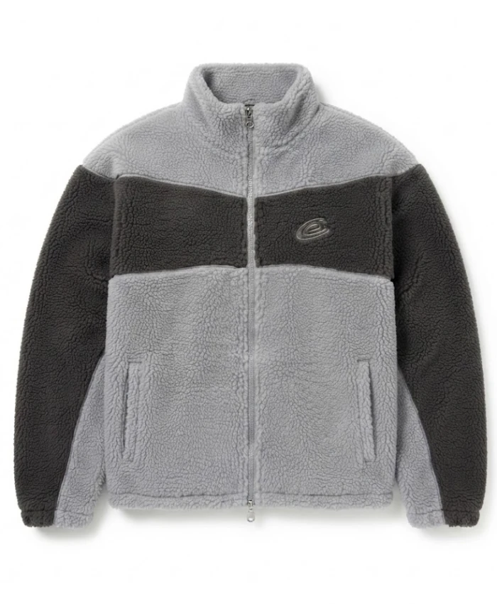 Cozmoz Reversible Grey Fleece Jacket - Image 3
