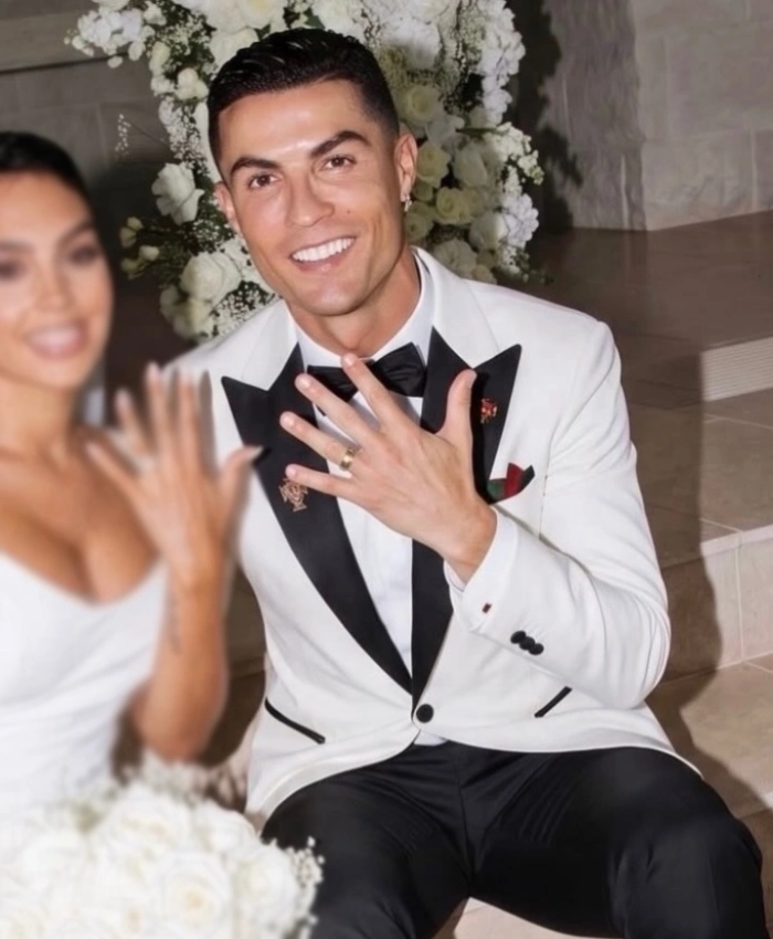 Cristiano Ronaldo White Wedding Blazer