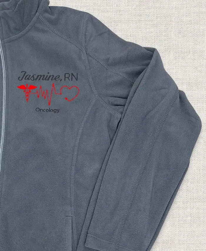 Custom Embroidered Assistant Personalized Nurse Fleece Jacket