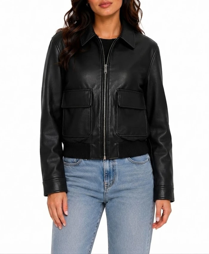Dani Imbert Mini TV Series Olivia Attwood The Price of Perfection S3 Black Leather Jacket