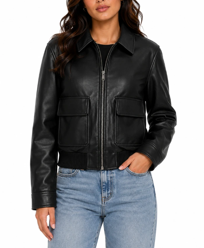 Dani Imbert Mini TV Series Olivia Attwood The Price of Perfection S3 Bomber Leather Jacket