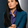 Demi Moore Movie The Substance Elisabeth Sparkle Blue Blazer 