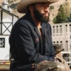 Denim Richards TV Series Yellowstone Colby Shirt Style Black Wool Jacket