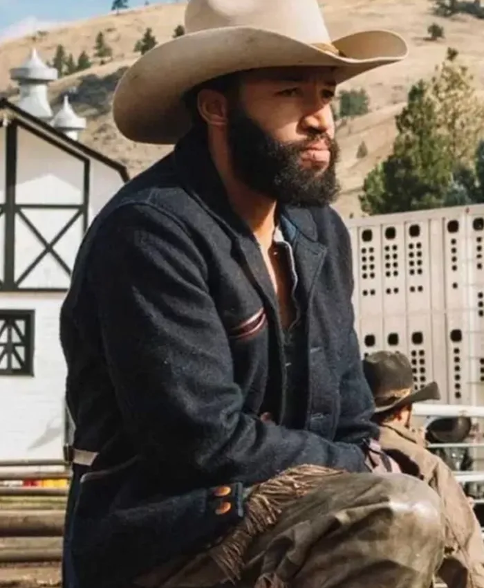 Denim Richards TV Series Yellowstone Colby Shirt Style Black Wool Jacket