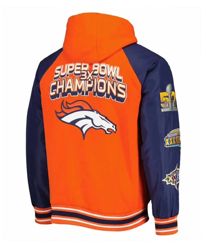 Denver Broncos 3X Champions Hooded Jacket