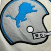 Detroit Lions Complete Game Blue and Off White Varsity Bomber Jacket