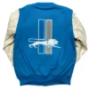 Detroit Lions Complete Game Varsity Jacket Blue and Off White
