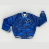 Detroit Lions Locker Blue Bomber Satin Jacket