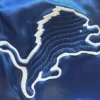 Detroit Lions Locker Blue Satin Bomber Jacket