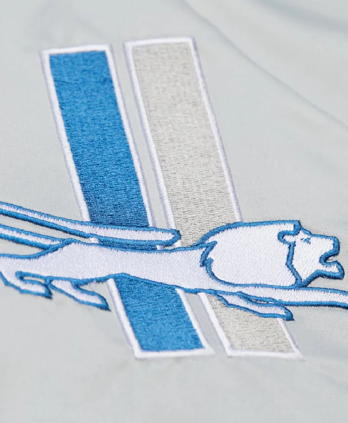 Detroit Lions Silver Vintage Logo Double Down Jacket