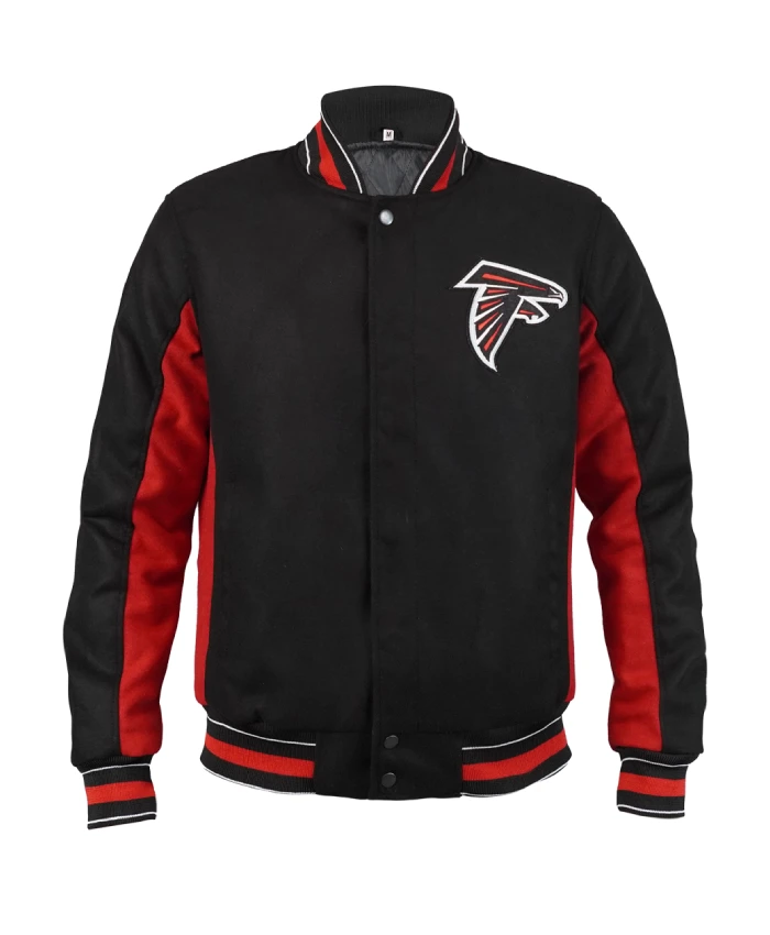 Dewey Team Atlanta Falcons Black Varsity Jacket