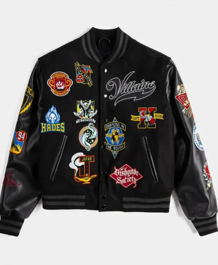 Disney Villains x Shoe Palace Video Vault Black Varsity Jacket
